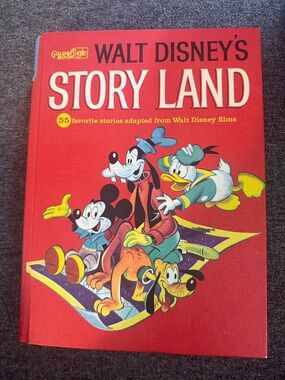 Disney Yellow Hardcover Story Book with Classic Characters